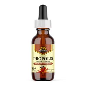 Bottle of Dutchman’s Gold Propolis Tincture highlighting natural wellness benefits