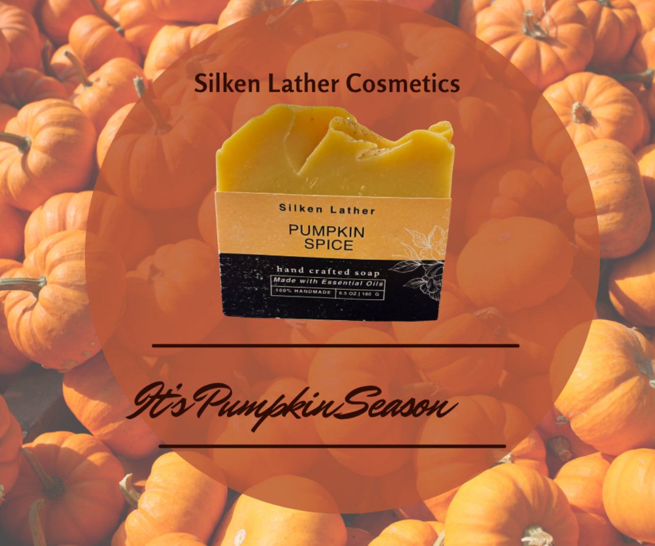Pumpkin Spice Soap bar with cozy autumn scent and moisturizing oils