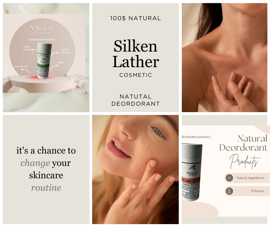 Natural deodorant aluminum and baking soda free for sensitive skin with plant-based ingredients and vegan formula