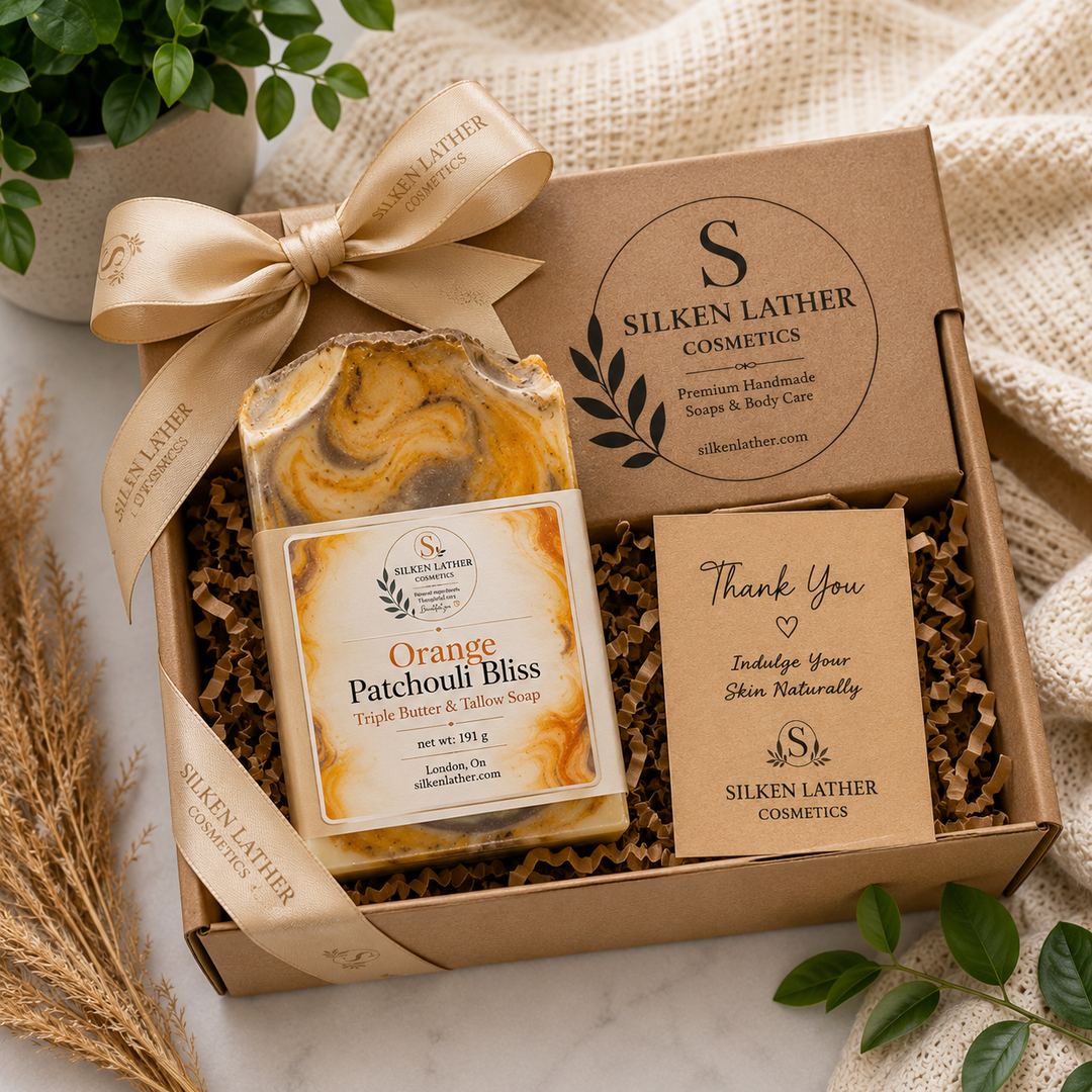 artisan soap - Orange & Patchouli Bliss with Triple Butter & Tallow