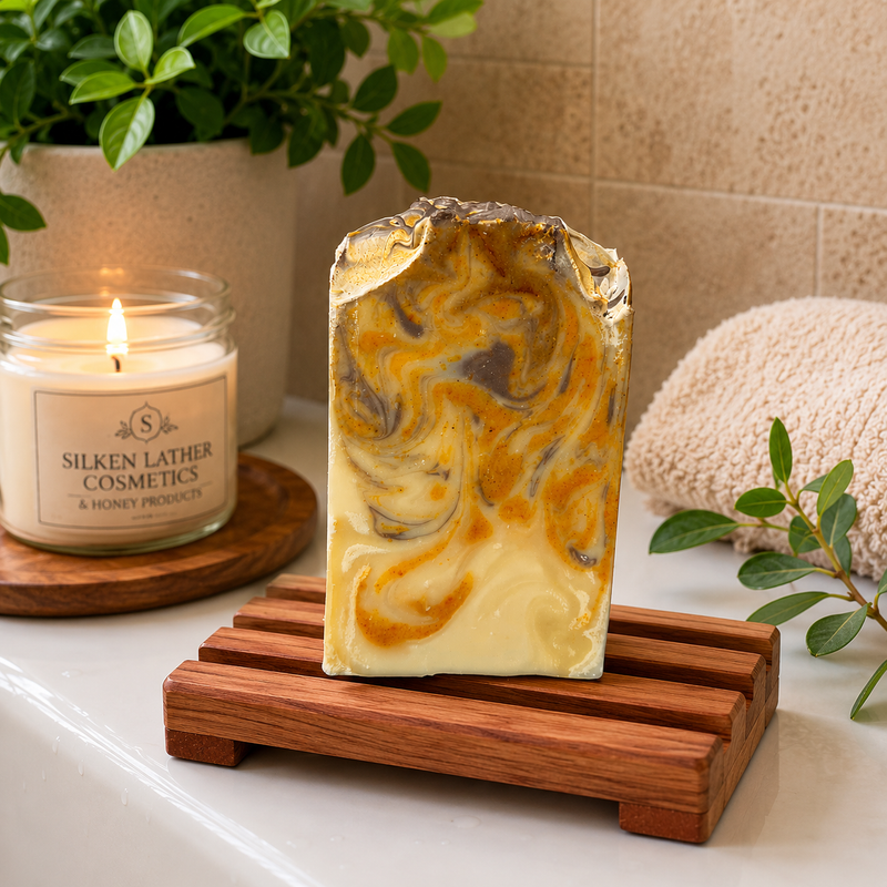 artisan soap - Orange & Patchouli Bliss with Triple Butter & Tallow