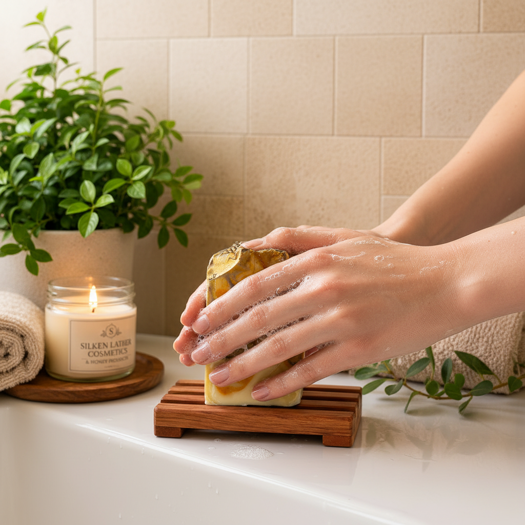 artisan soap - Orange & Patchouli Bliss with Triple Butter & Tallow