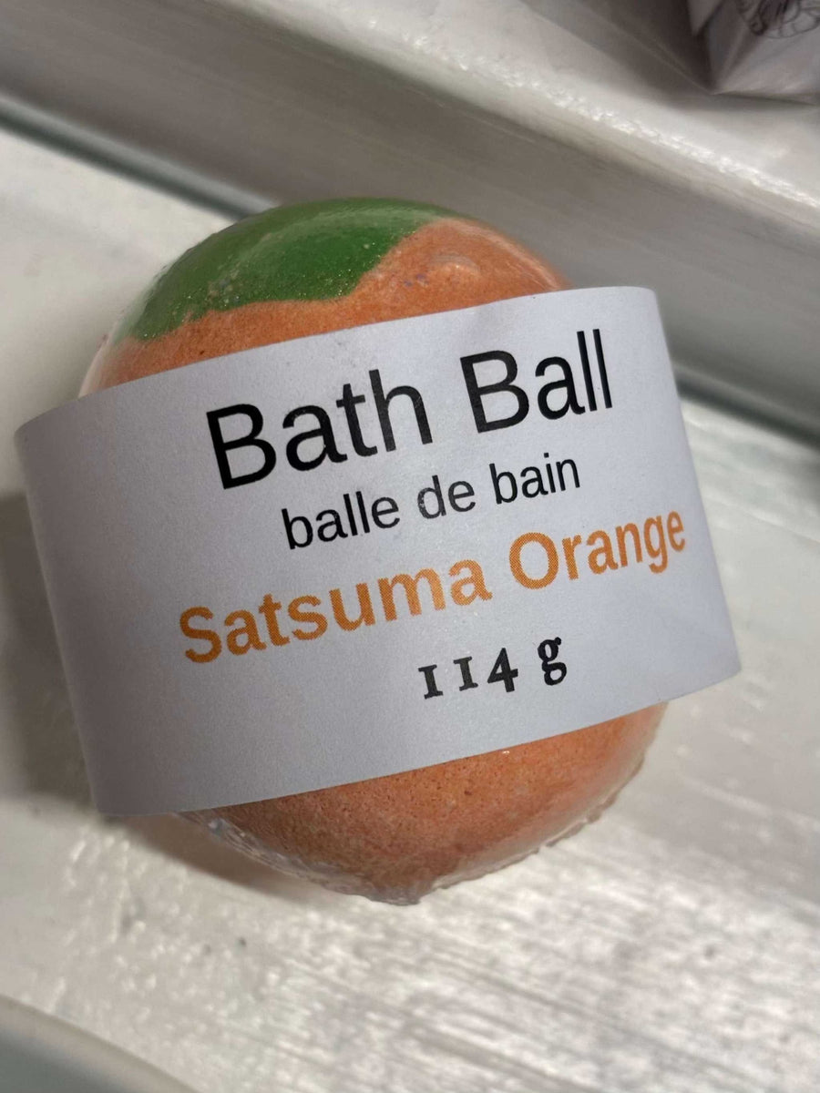 Sutsuma Orange Bath Bomb 4oz | Fizzy, Refreshing Bath Treat
