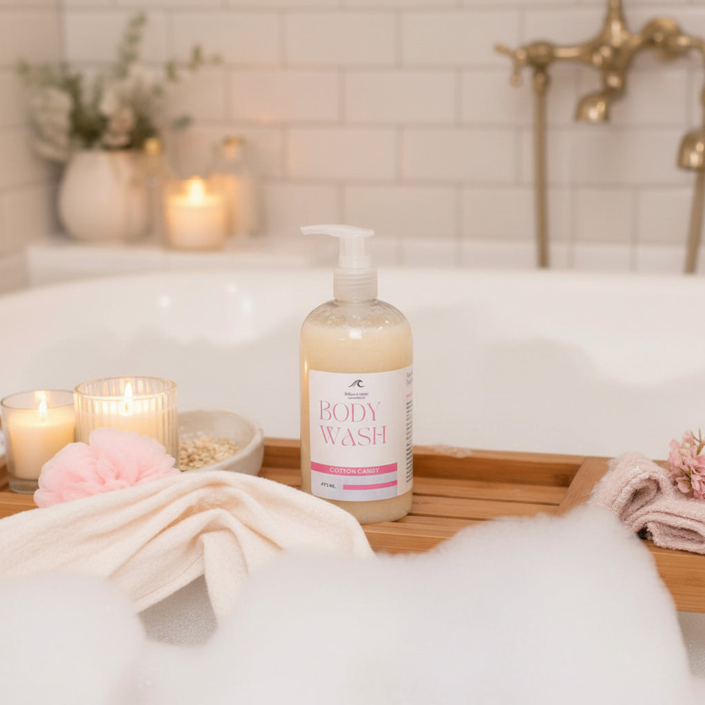 all natural body wash - Cotton Candy Body Wash with Soothing Oatmeal for Soft Skin