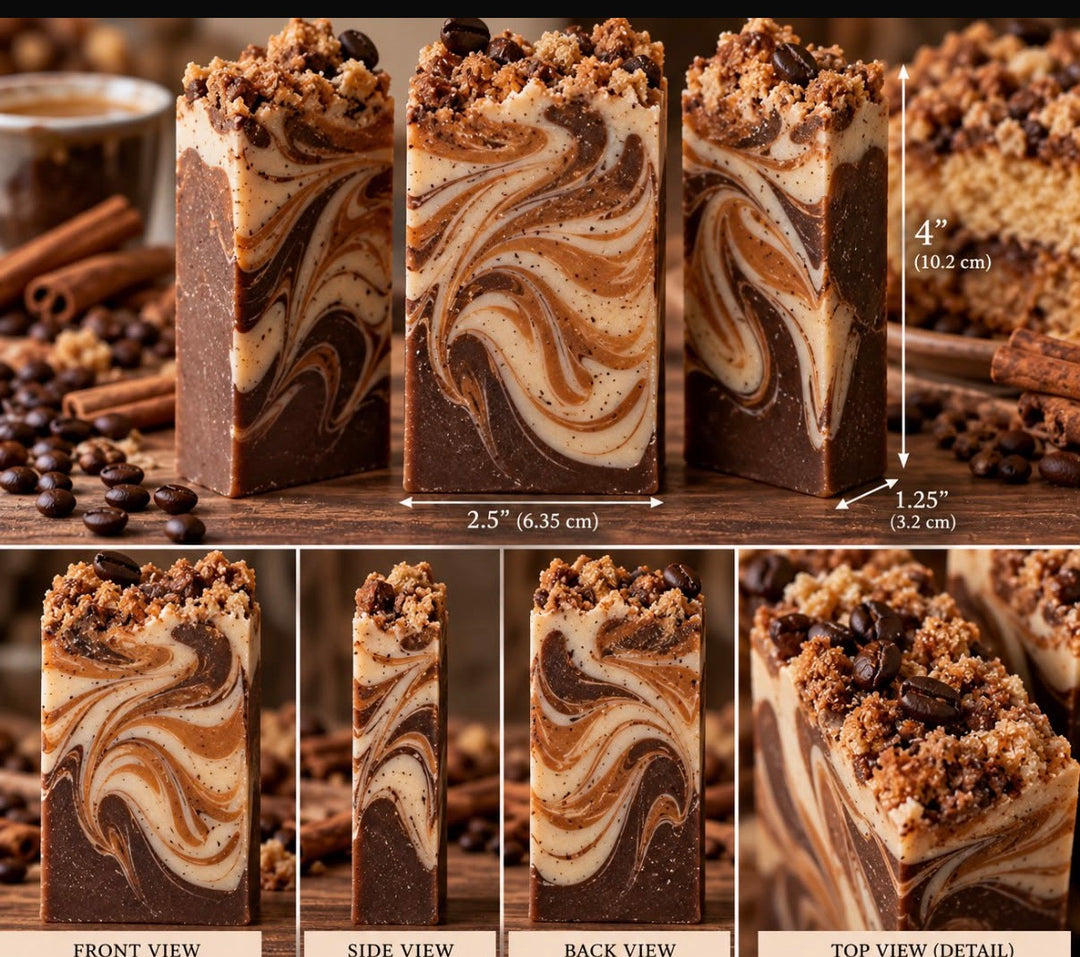 Cinnamon Cafe’ Coffee Cake Triple Butter & Tallow Soap 191g