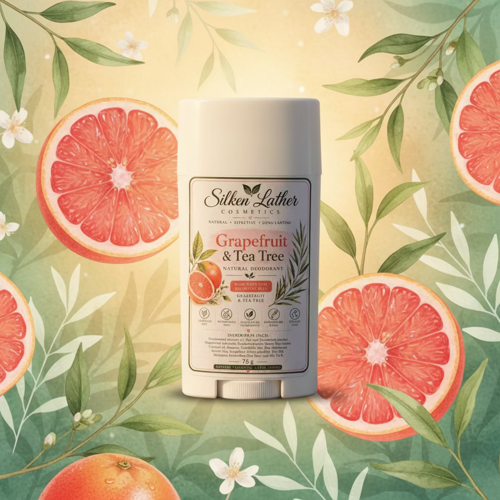 Grapefruit & Tea Tree Natural Deodorant 75g-Aluminum Free & Baking Soda Free