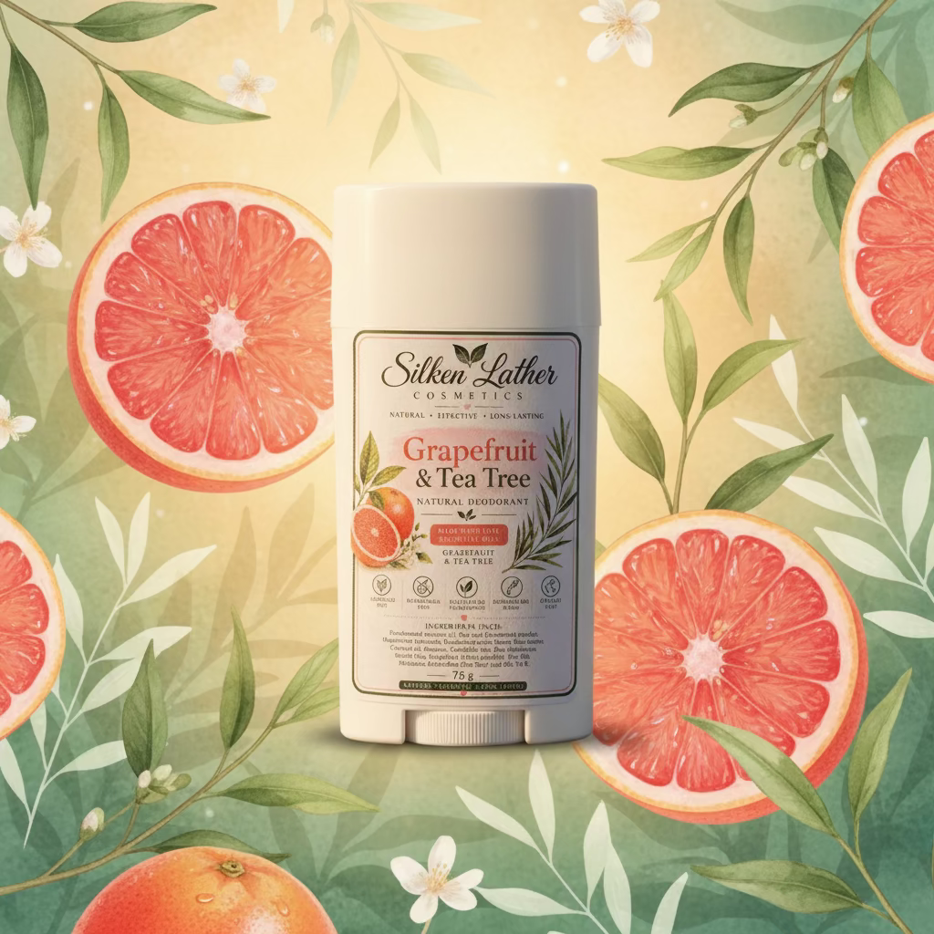 Grapefruit & Tea Tree Natural Deodorant 75g-Aluminum Free & Baking Soda Free