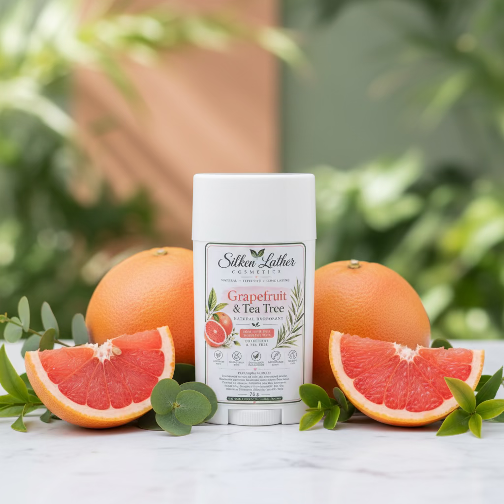 Grapefruit & Tea Tree Natural Deodorant 75g-Aluminum Free & Baking Soda Free