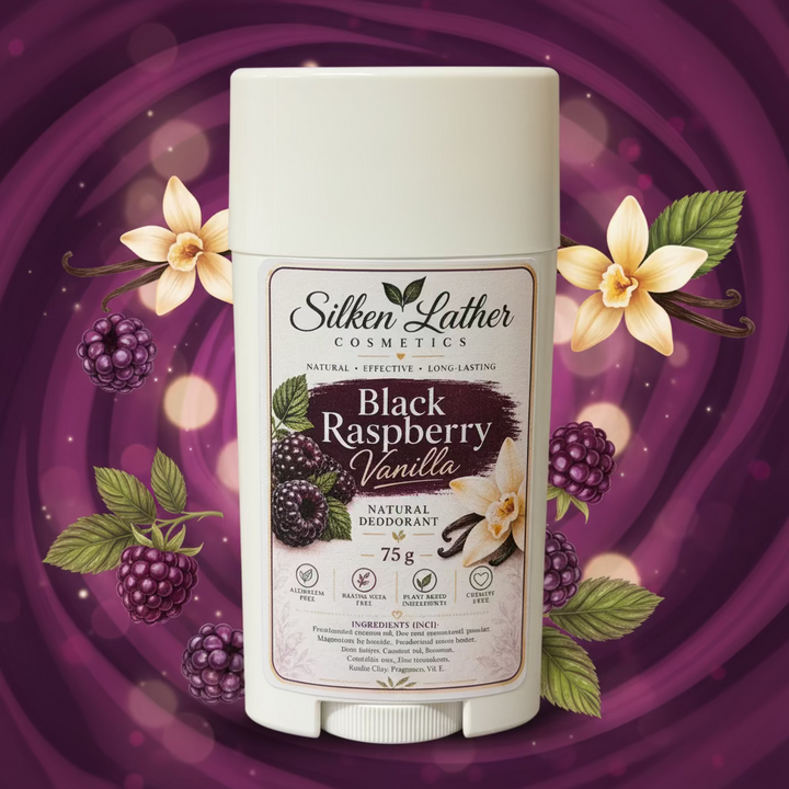 Black Raspberry Vanilla Natural Deodorant 75g- Aluminum & Baking Soda Free