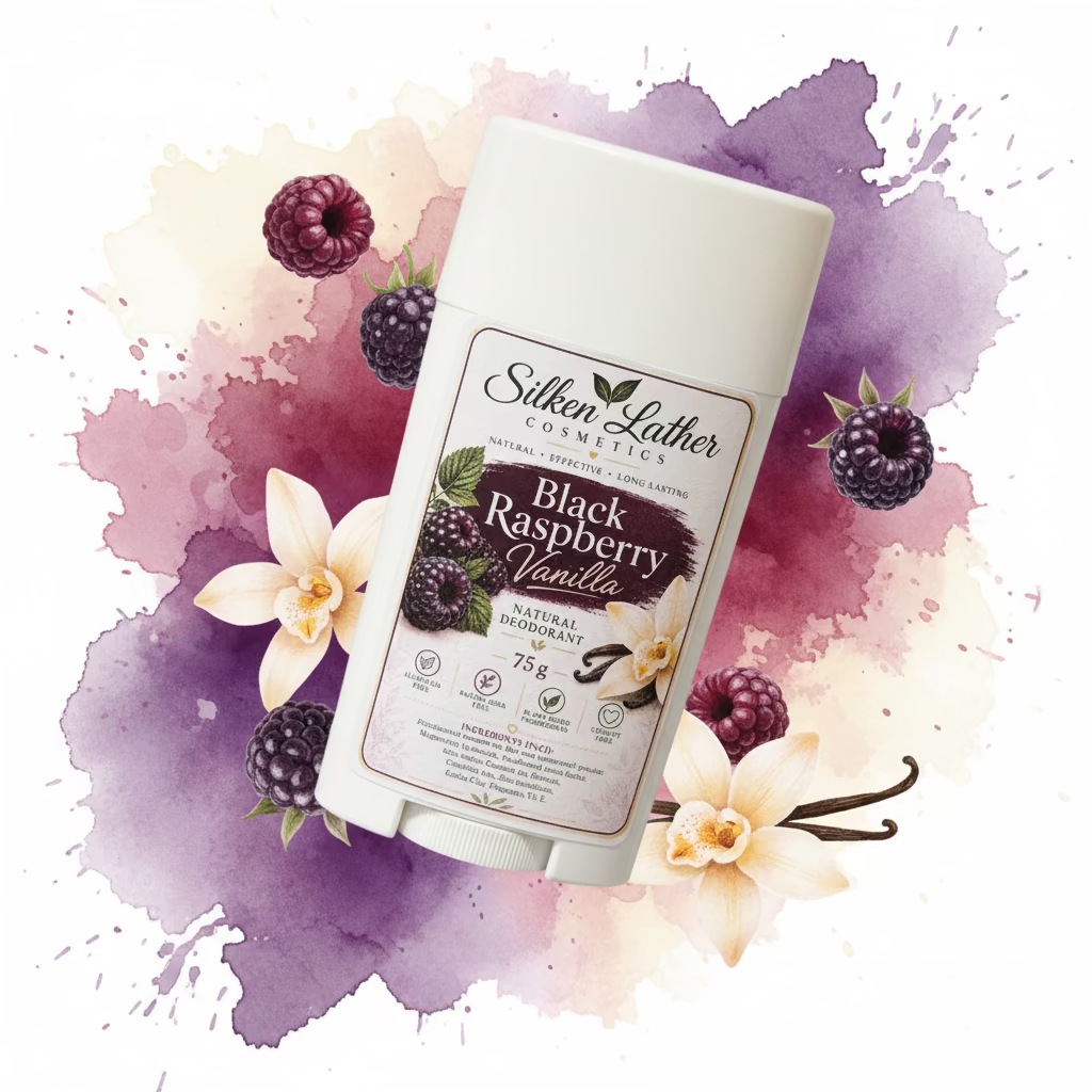 Black Raspberry Vanilla Natural Deodorant 75g- Aluminum & Baking Soda Free