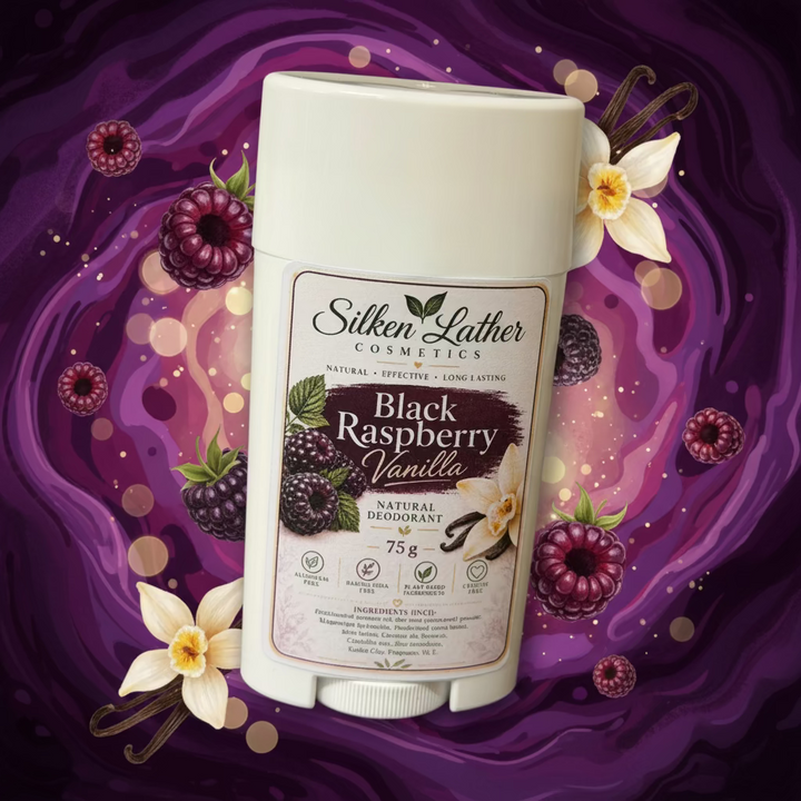 Black Raspberry Vanilla Natural Deodorant 75g- Aluminum & Baking Soda Free