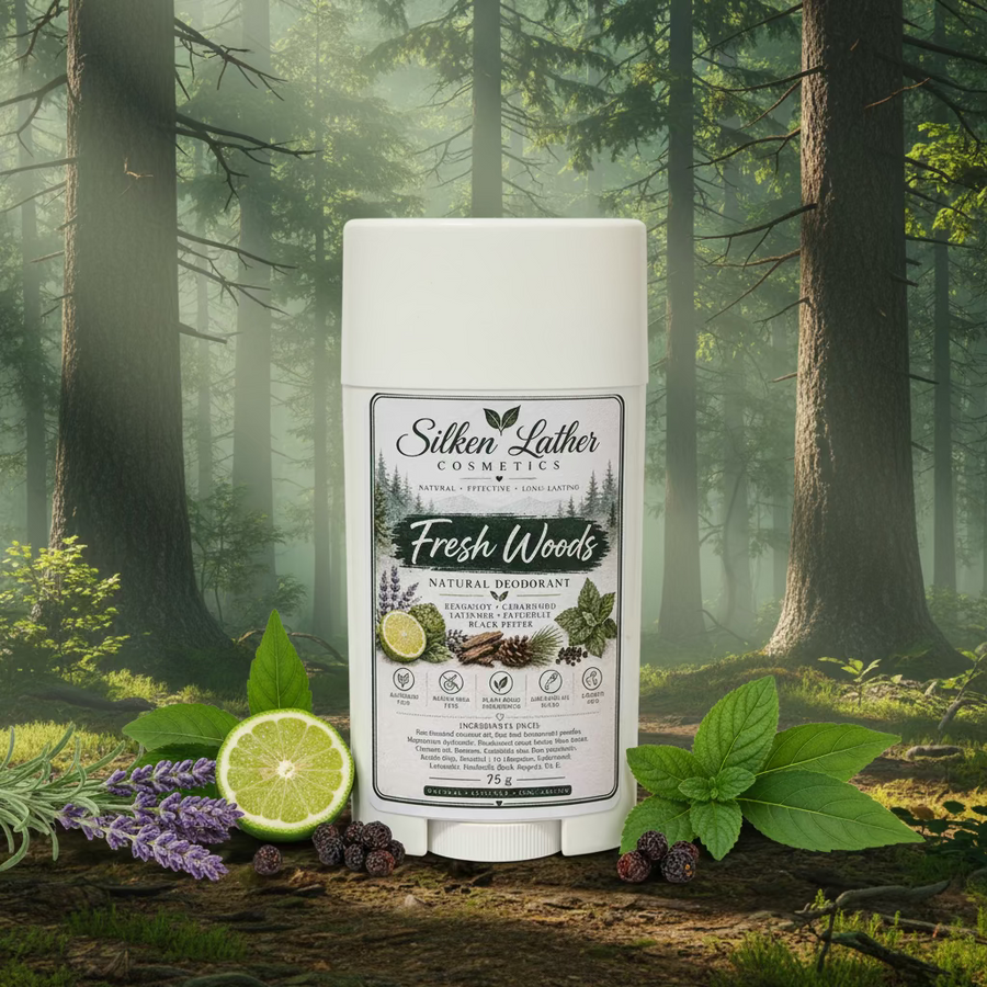 Fresh Woods Natural Deodorant 75g- Aluminum & Baking Soda Free