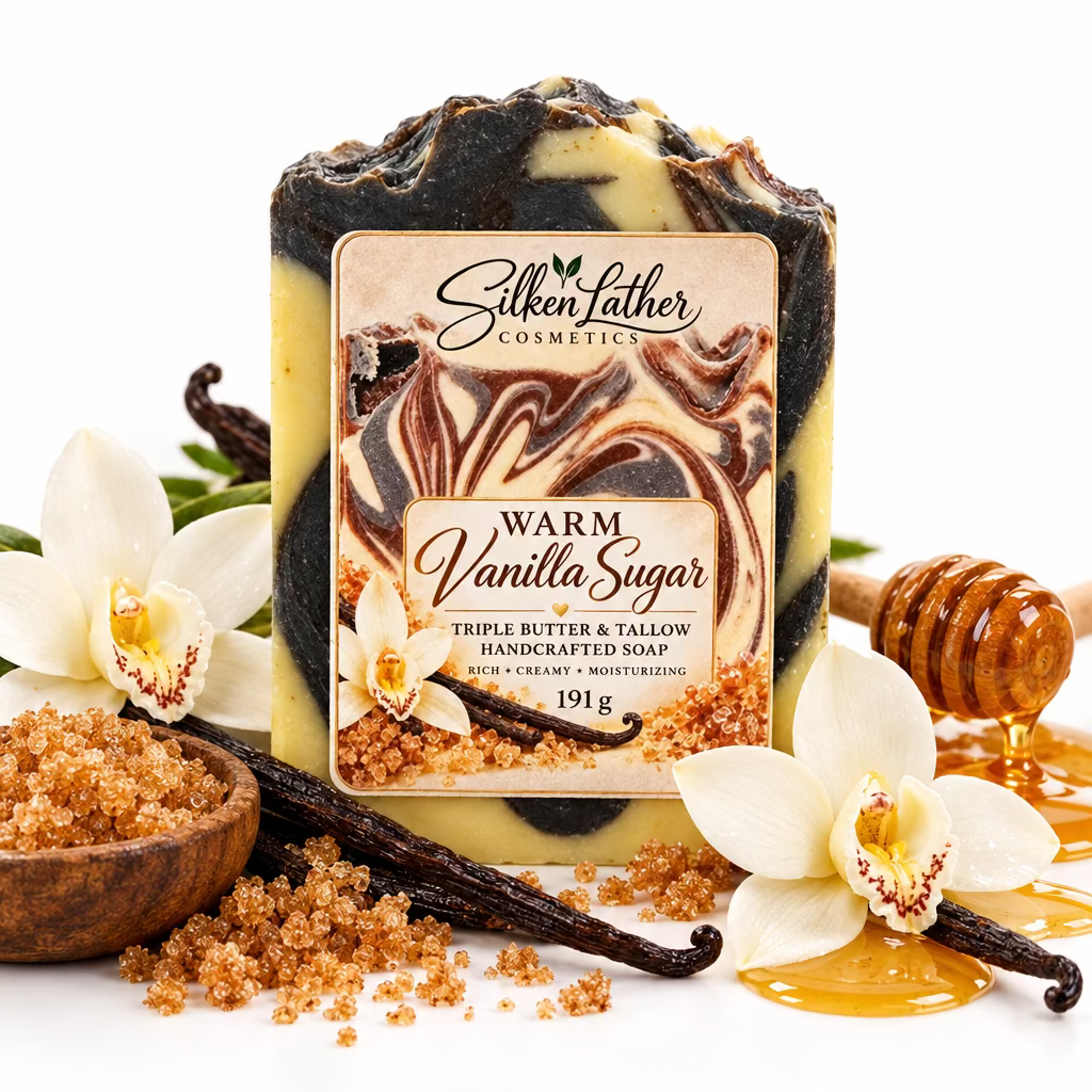 Warm Vanilla Sugar Triple Butter & Tallow Handmade Soap 191g