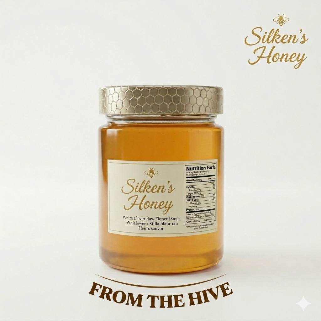 White Clover Raw Honey 500g