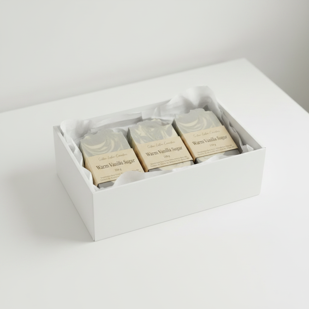 Natural Handmade Soap - Warm Vanilla Sugar Tallow & Shea Bar 170g