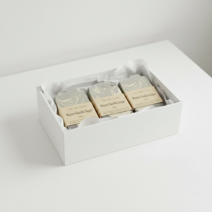Natural Handmade Soap - Warm Vanilla Sugar Tallow & Shea Bar 170g