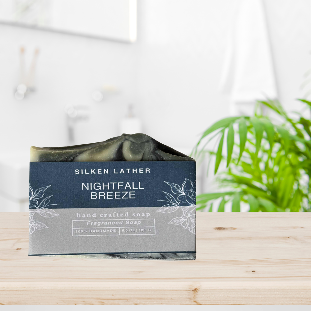 Nightfall Breeze Soap bar made with coconut, olive, sunflower, and canola oils for gentle cleansing and hydration