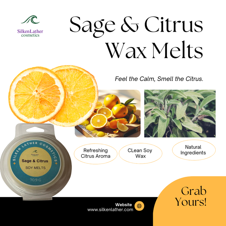 Sage & Citrus Soy Wax Melts | Natural, Aromatic Home Fragrance