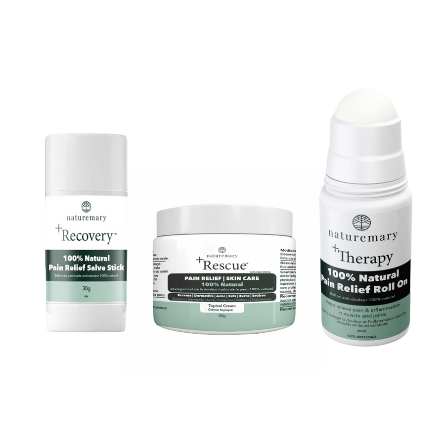 Pain Relief Bundle roll-on for fast muscle and joint relief with cooling and warming effects, natural ingredients, and portable design