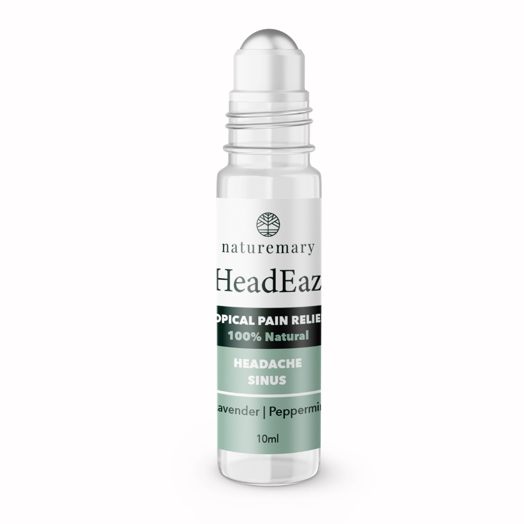 Naturemary +HeadEaze Headache Roller with lavender and peppermint for natural headache relief
