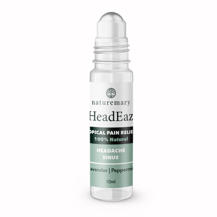 Naturemary +HeadEaze Headache Roller with lavender and peppermint for natural headache relief
