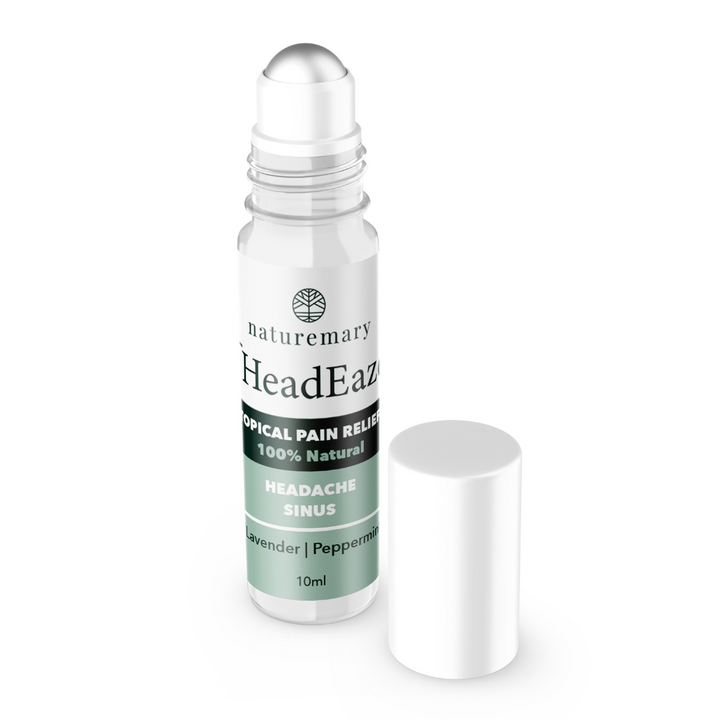 Naturemary +HeadEaze Headache Roller with lavender and peppermint for natural headache relief