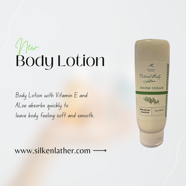 Natural Body Lotion - Warm Cedar | Rich Woodsy Hydration for Soft Skin