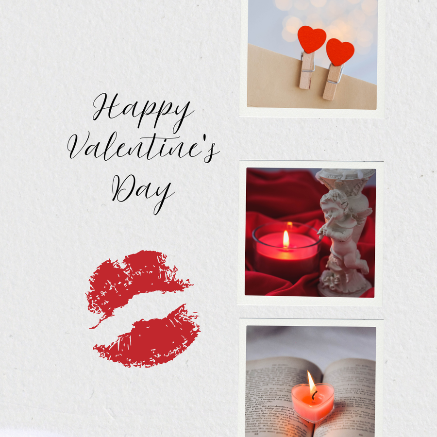 Valentine’s Day Surprise Gift Box with strawberry sugar scrub, pink grapefruit body wash and cream, and strawberry lip butter in elegant packaging