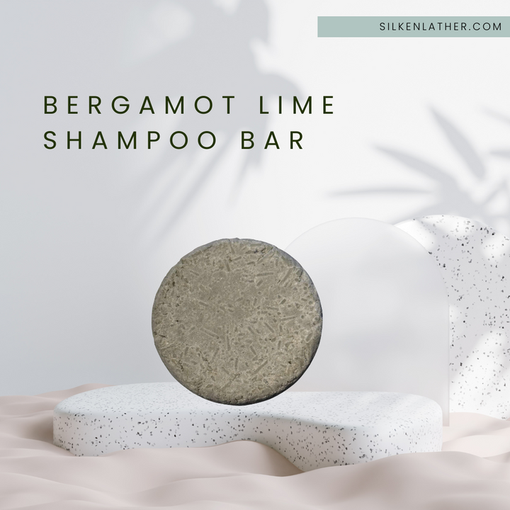 Bergamot Lime Shampoo Bar solid eco-friendly vegan shampoo for all hair types