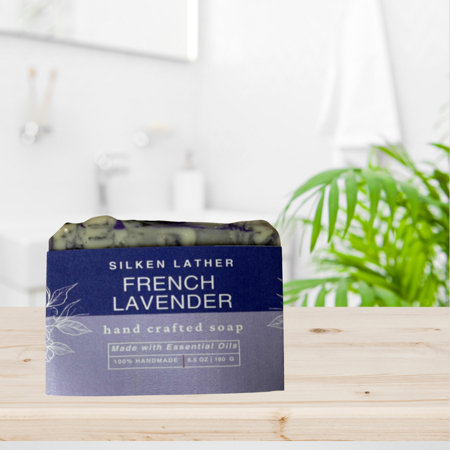 French Lavender Soap bar with natural oils and calming lavender scent