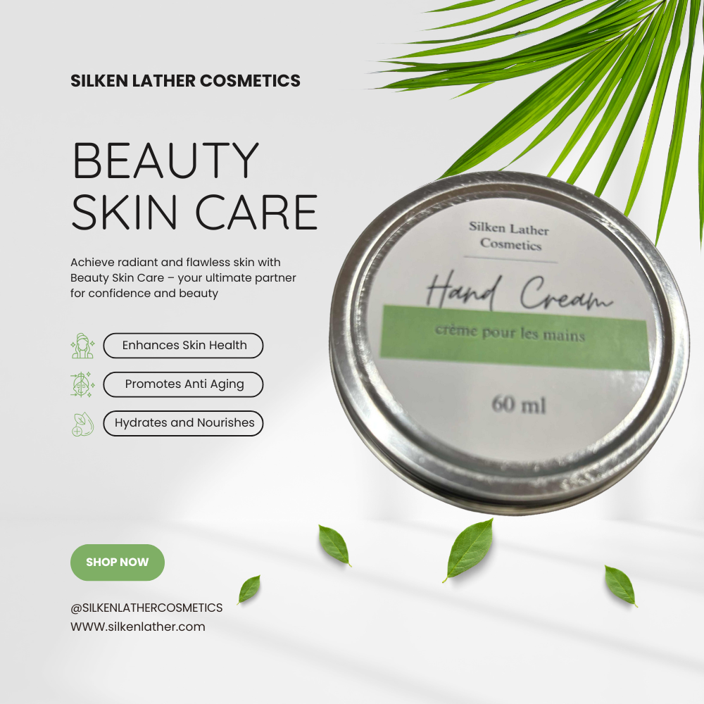Silken Hemp Hand Cream 60ml with beeswax, neem oil, and essential oils for nourishing, moisturizing, and protecting hands