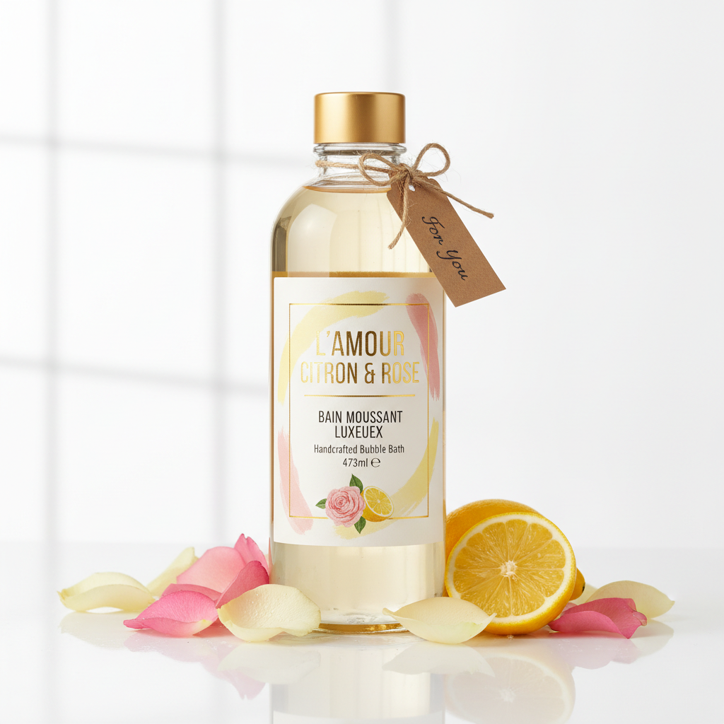 Lemon & Rose Bubble Bath 473 ml