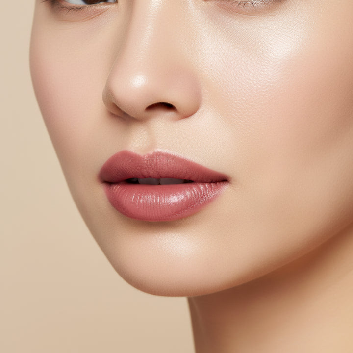 Plum pink natural lipstick  