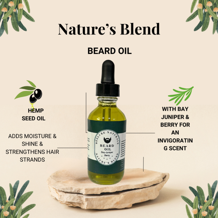 Best Beard Oil - Nature's Blend Nourishing Grooming Oil for Men