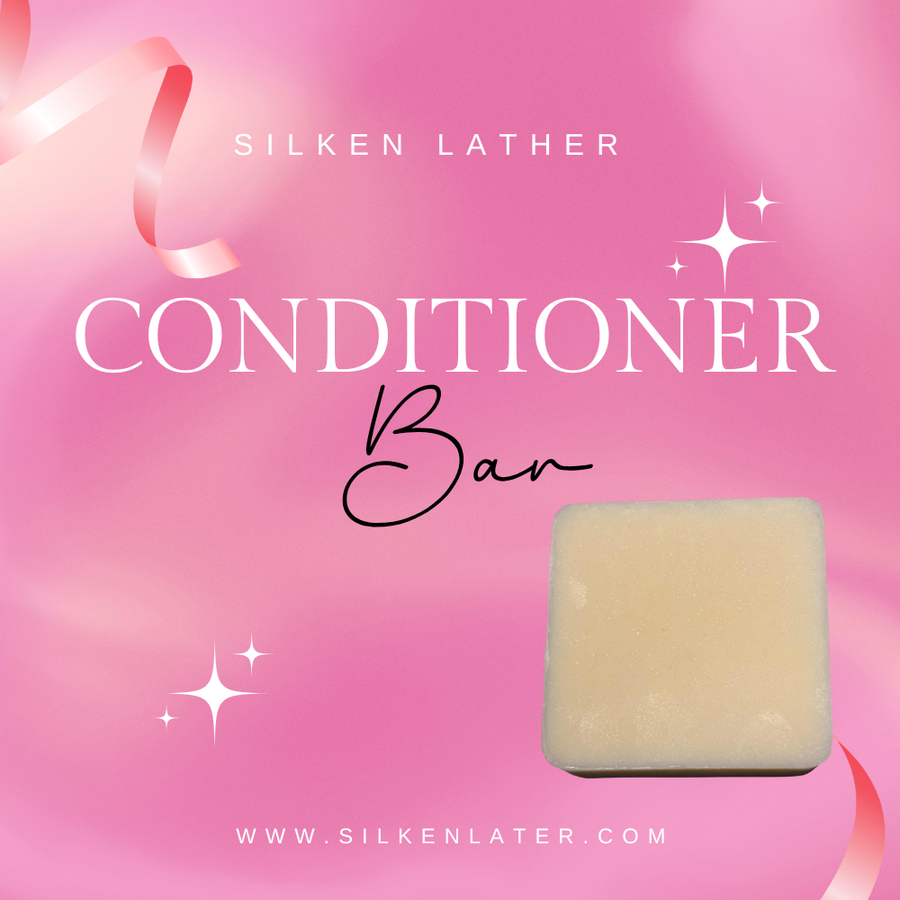 Pink Grapefruit Conditioner Bar 57g for smooth, tangle-free, plastic-free hair conditioning