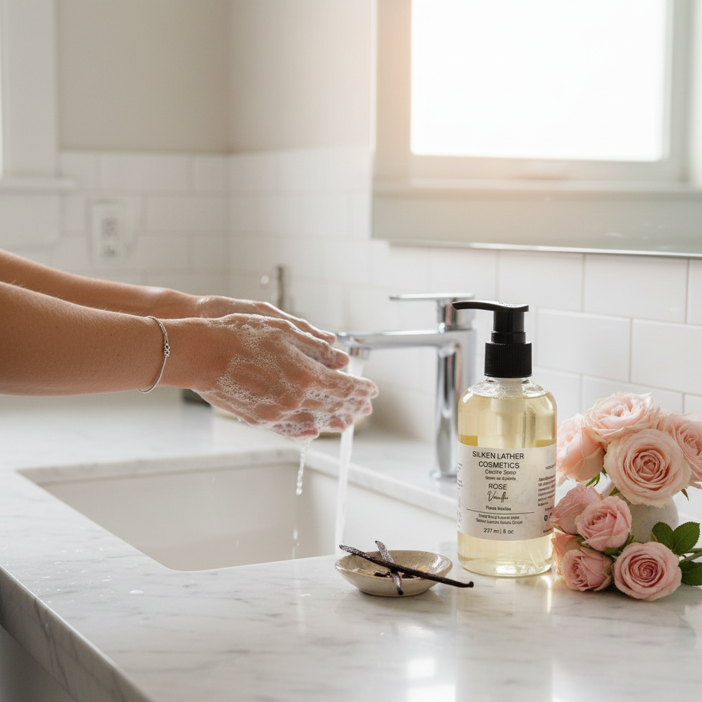 Rose Vanilla Hand & Body Liquid Soap 
