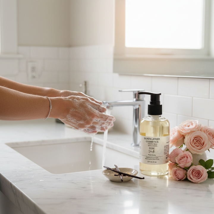 Rose Vanilla Hand & Body Liquid Soap 