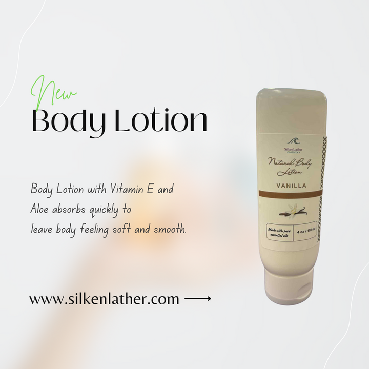 Vanilla Natural Body Lotion 118ml | Soft Hydrating Skin Care