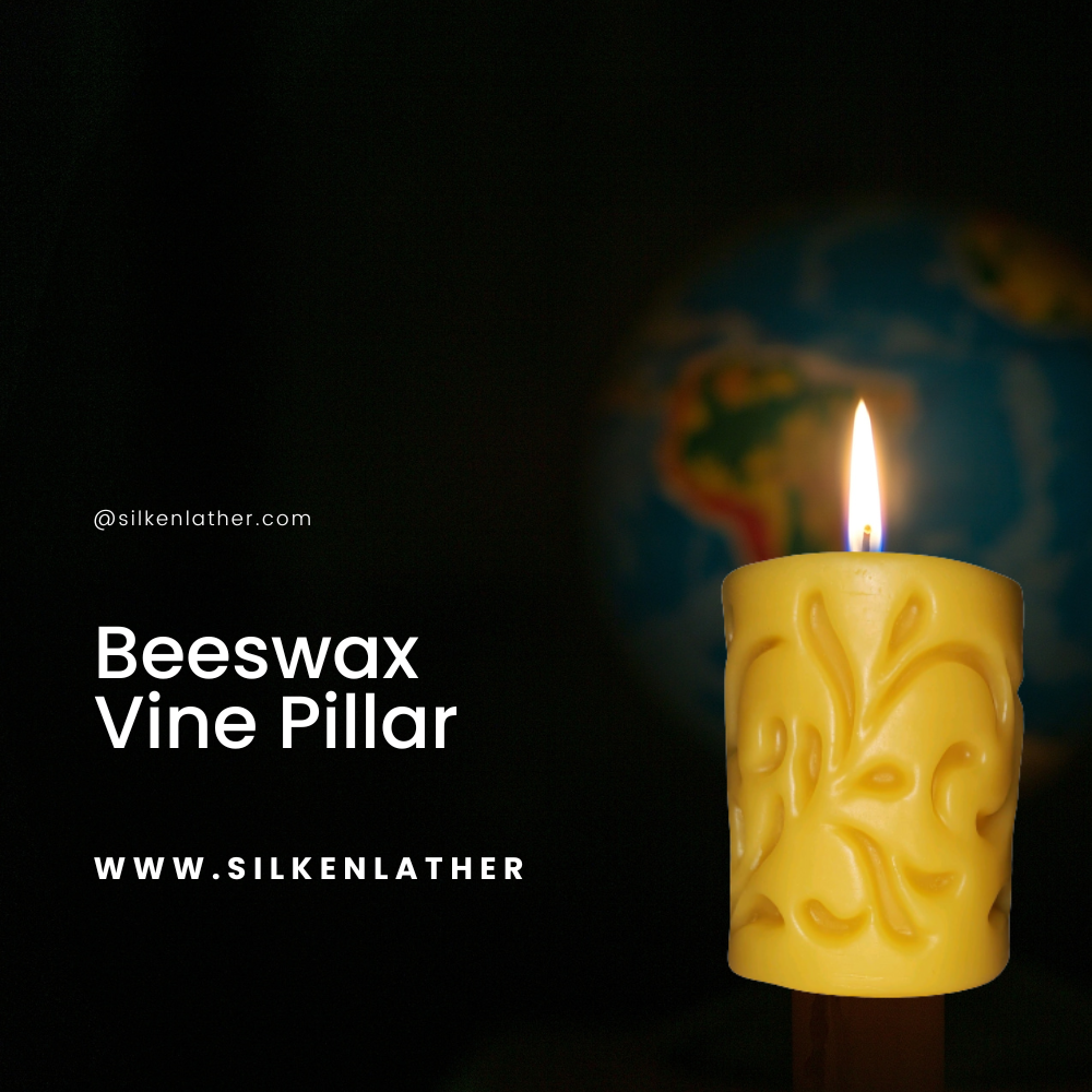 Beeswax Vine Pillar 3" x 3.75"