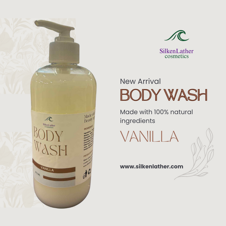 Vanilla Natural Body Wash 473ml | Natural Hydrating Cleanser